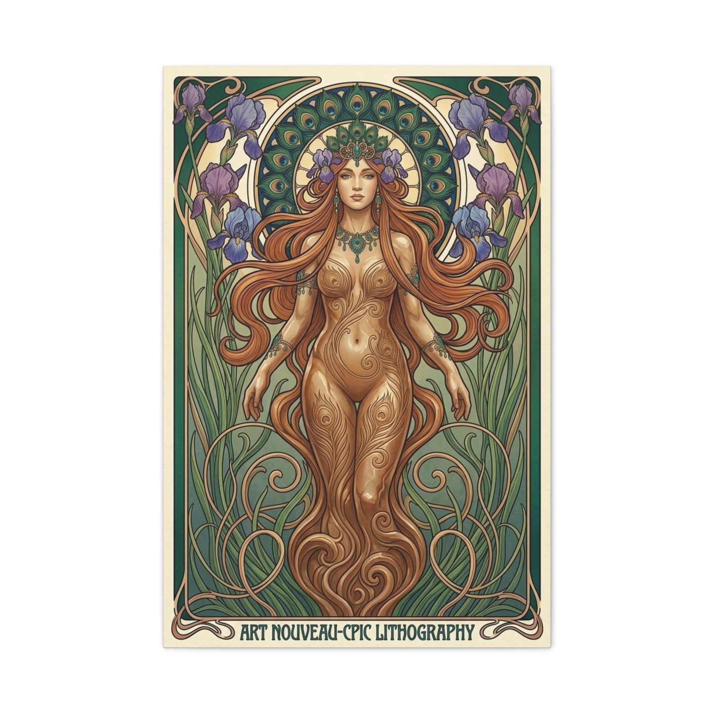 Art Nouveau Goddess Figure Wall Art & Canvas Print