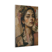 Mixed-Media Feminine Portrait Collage Wall Art & Canvas Print