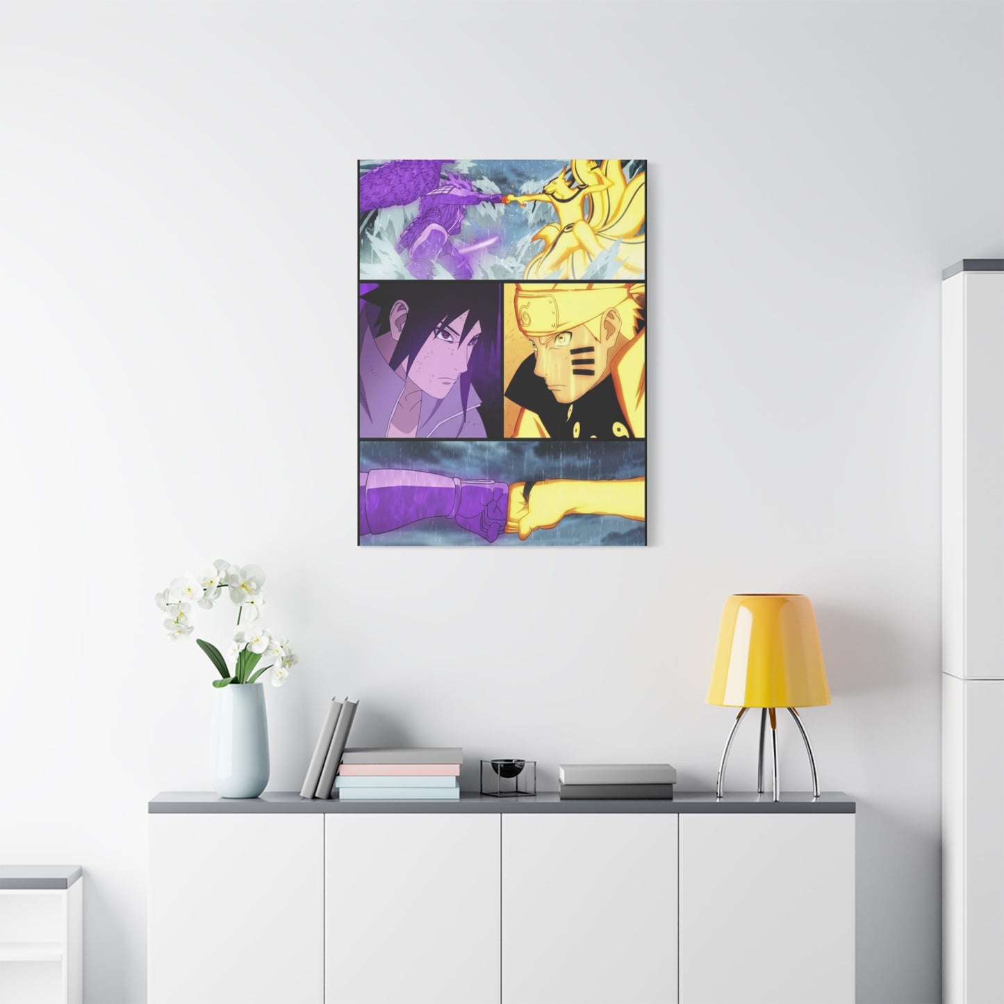 Naruto vs Sasuke Final Clash Poster Wall Art & Canvas Print