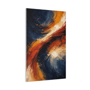 Navy and Terracotta Motion Abstract Wall Art & Canvas Print