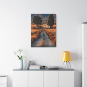 Farmhouse Gravel Lane Countryside Wall Art & Canvas Print