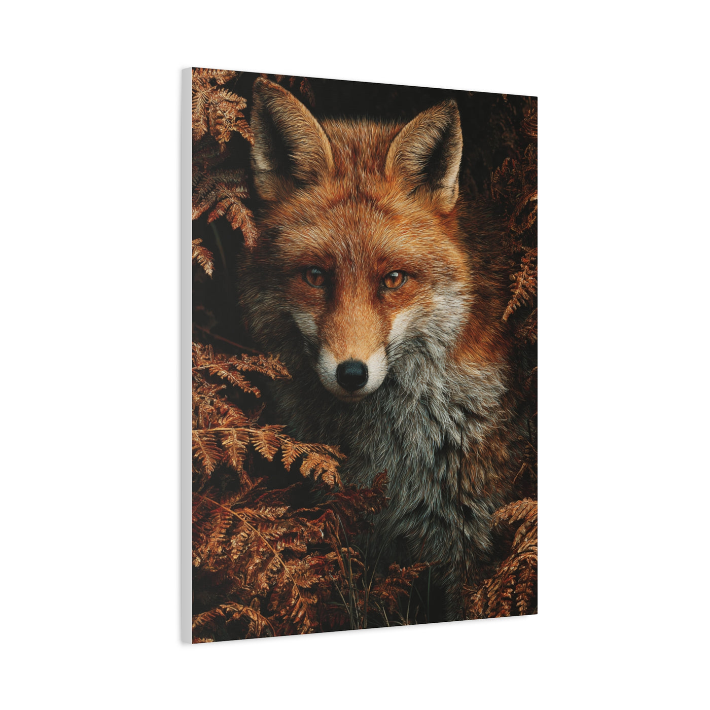 Autumn Woodland Fox Portrait Wall Art & Canvas Print