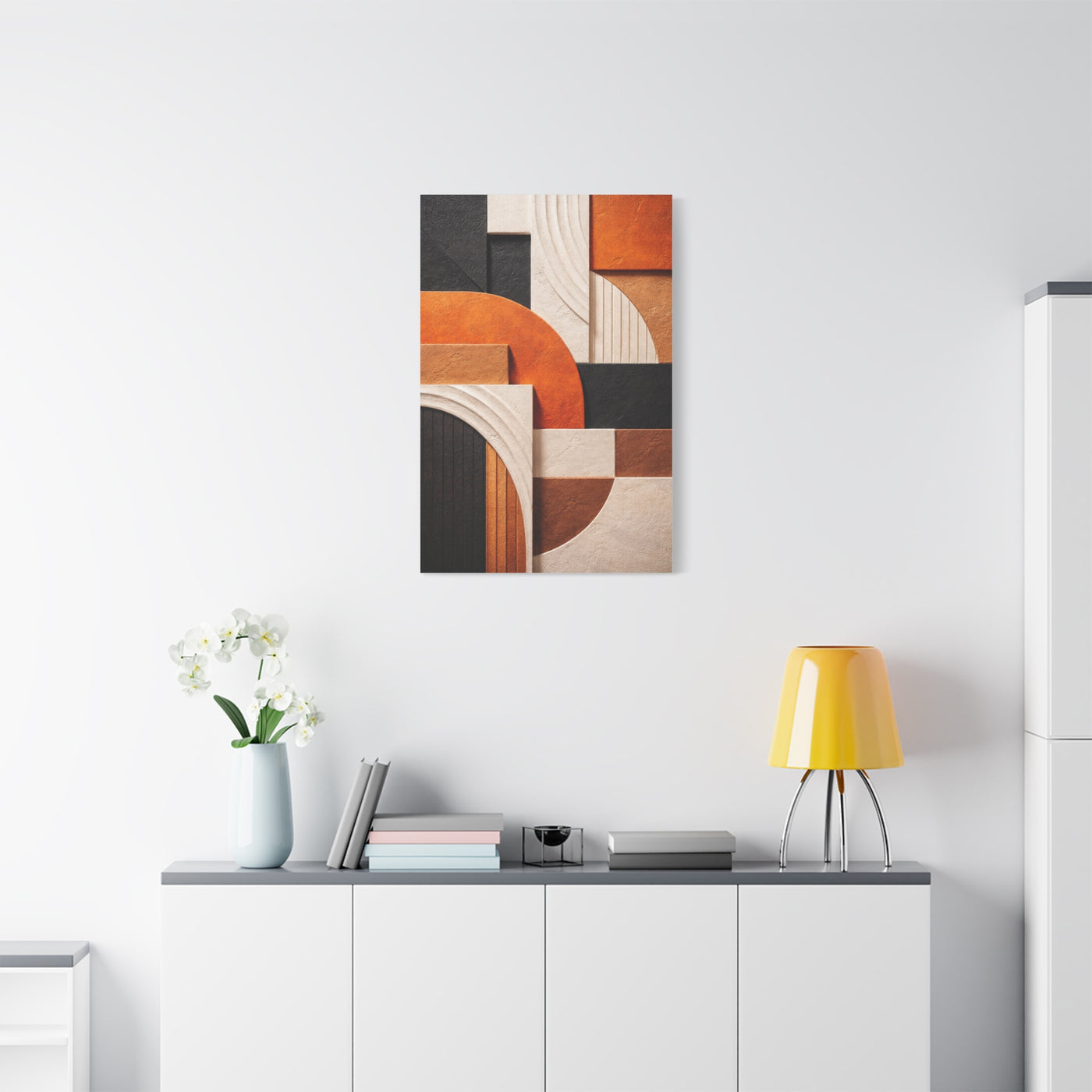 Modern Curved Geometry Abstract Wall Art & Canvas Print