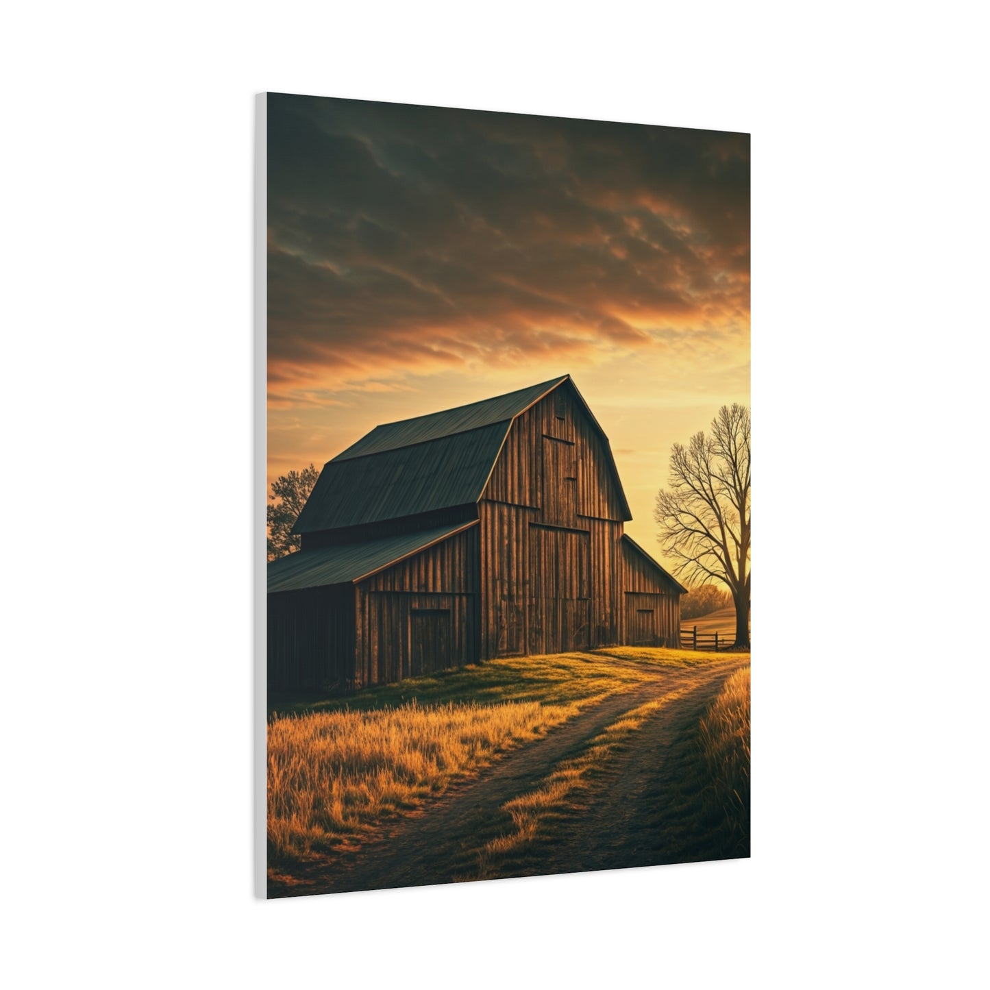 Rustic Barn Along the Country Path Wall Art & Canvas Prints