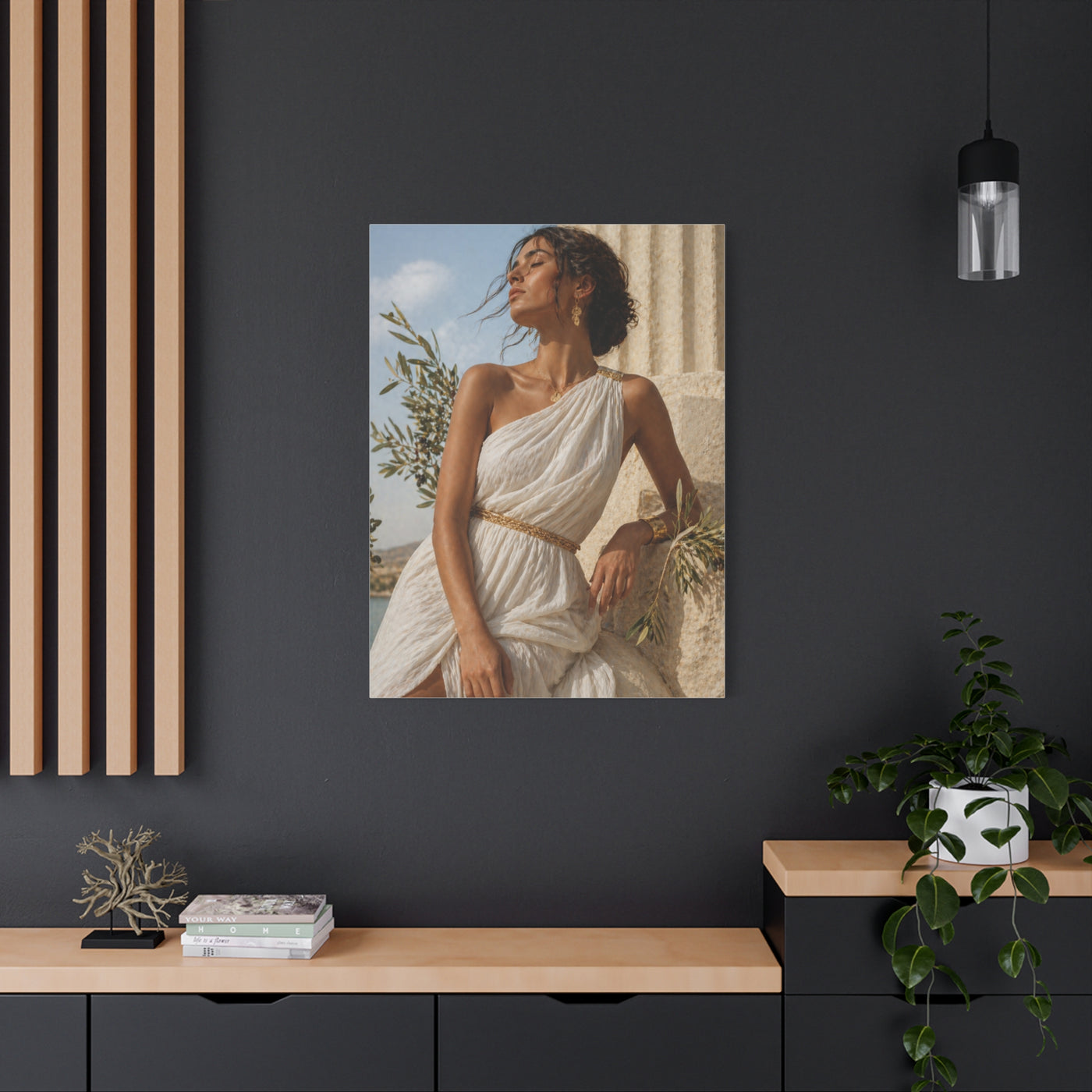 Contemporary Greek Goddess Portrait Wall Art & Canvas Print