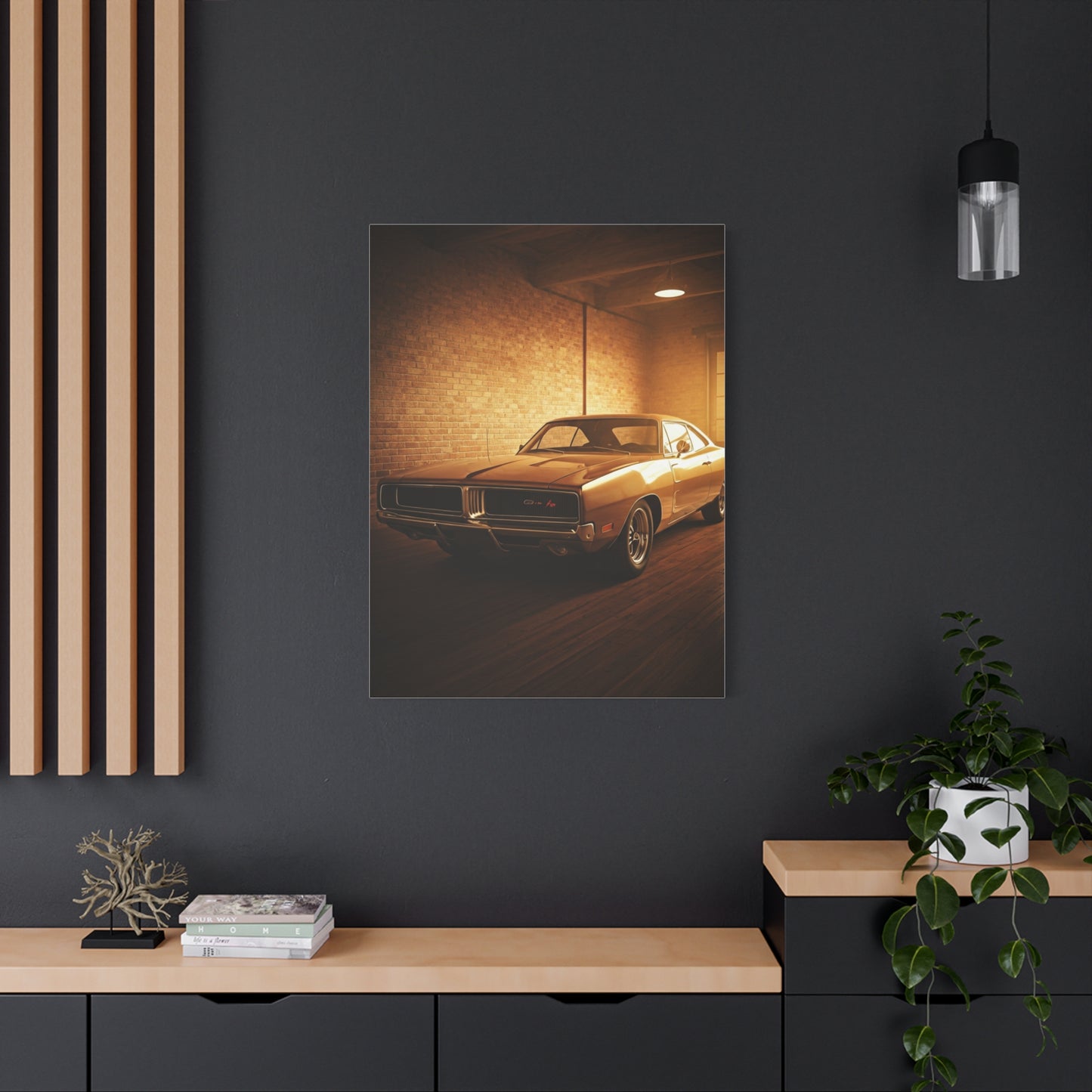 Dodge Charger R/T Restoration Garage Wall Art & Canvas Prints