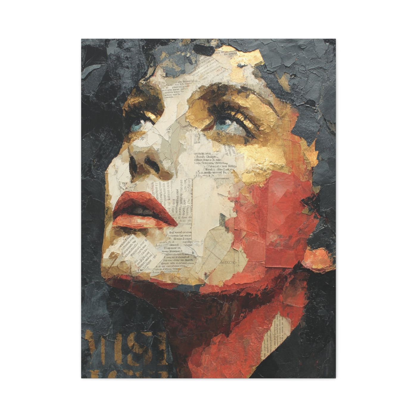 Editorial Collage Female Portrait Wall Art & Canvas Print