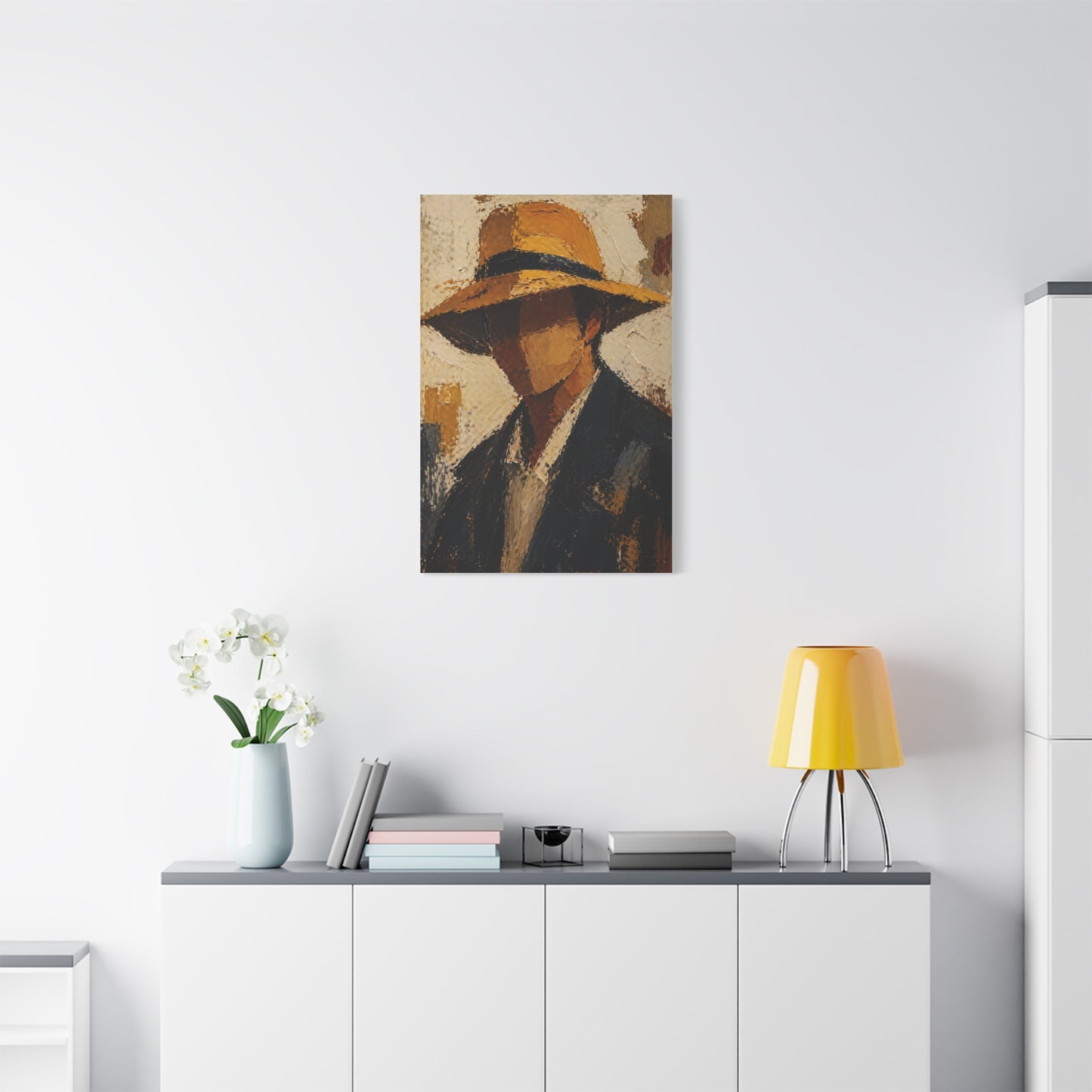 Faceless Impasto Figure Portrait Wall Art & Canvas Print