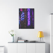 Cyberpunk Neon Vending Machine Street Wall Art & Canvas Print