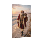 Coastal Santa at Sunrise Wall Art & Canvas Print