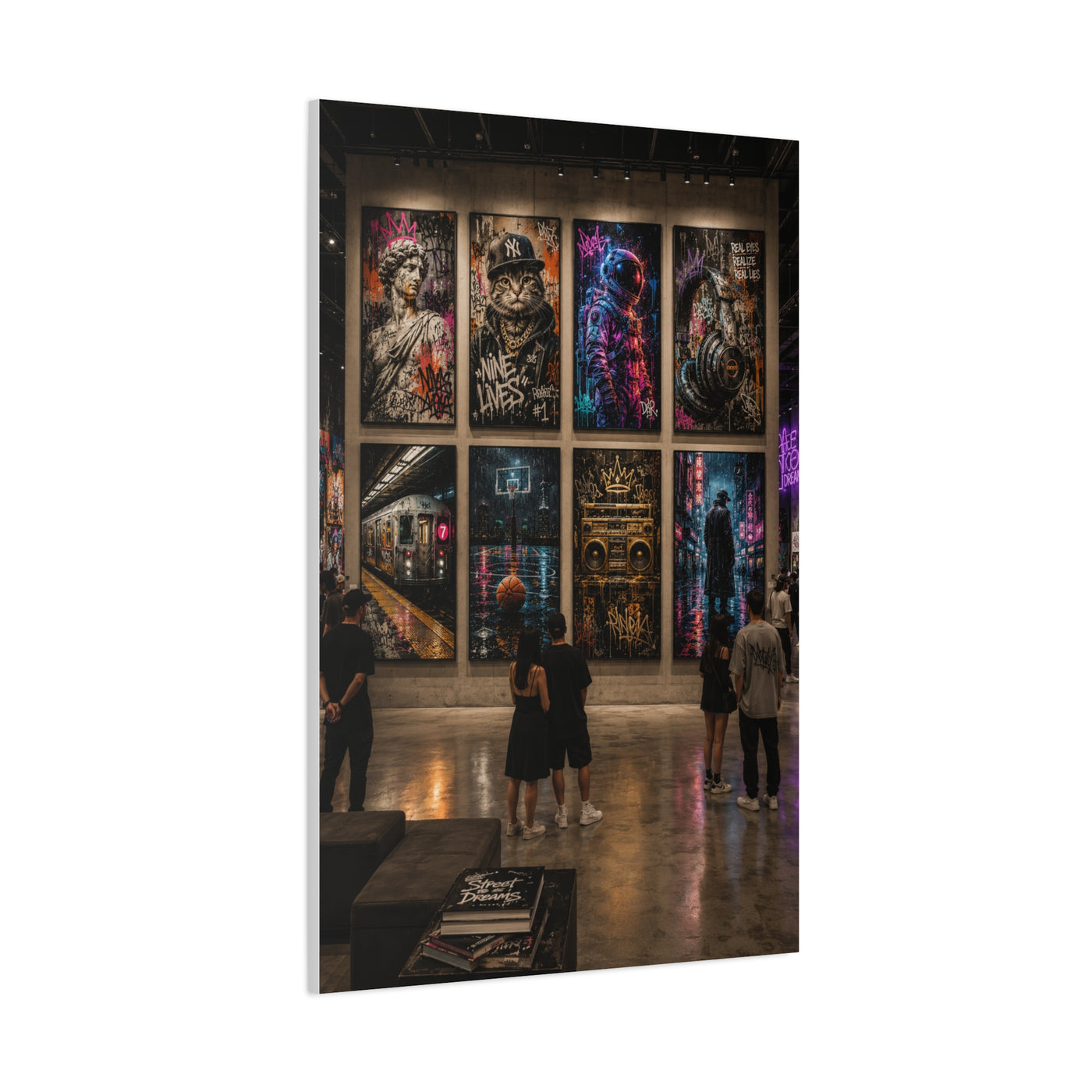 Modern Street Art Gallery Exhibition Street Wall Art & Canvas Print