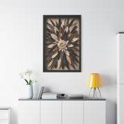 Feather Burst Rustic Shadowbox Wall Art & Canvas Print