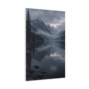 Misty Mountain Lake Reflection Wall Art & Canvas Print