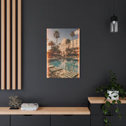 Palm Beach Poolside Retro Photograph Wall Art & Canvas Print