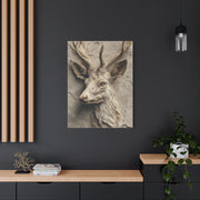Rustic Stone Deer Relief Wall Art & Canvas Print