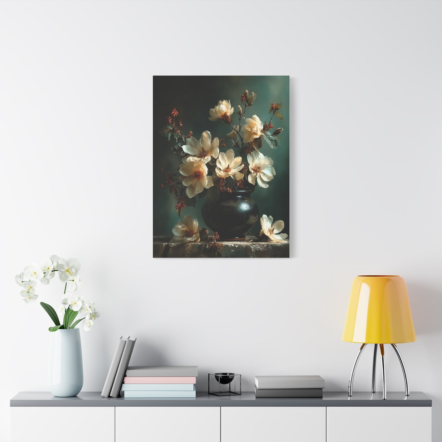 Magnolia Floral Still Life Wall Art & Canvas Print