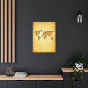 Sepia Continent Map Wall Art & Canvas Prints