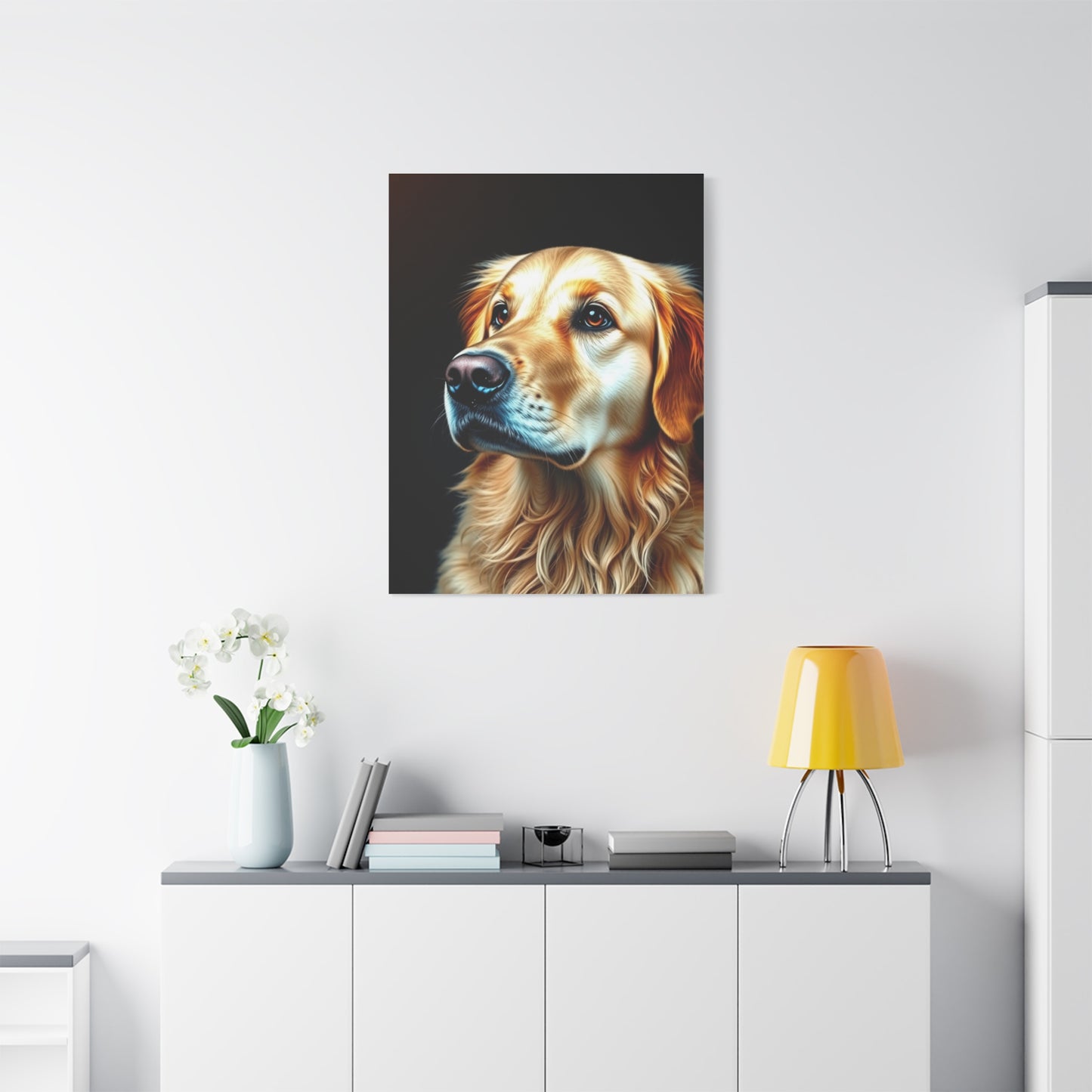 Supreme Golden Retriever Art Beautiful Collection Wall Art & Canvas Print
