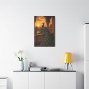 Mughal Palace Sunset Peacock Wall Art & Canvas Print