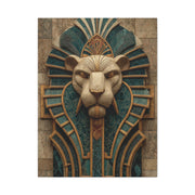 Art Deco Lion Architectural Relief Wall Art & Canvas Print