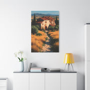Tuscan Countryside Villa Painting Wall Art & Canvas Print