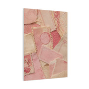 Vintage Pink Paper Collage Wall Art & Canvas Print