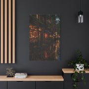 Greenwich Village Rainy Bookstore Scene Wall Art & Canvas Print