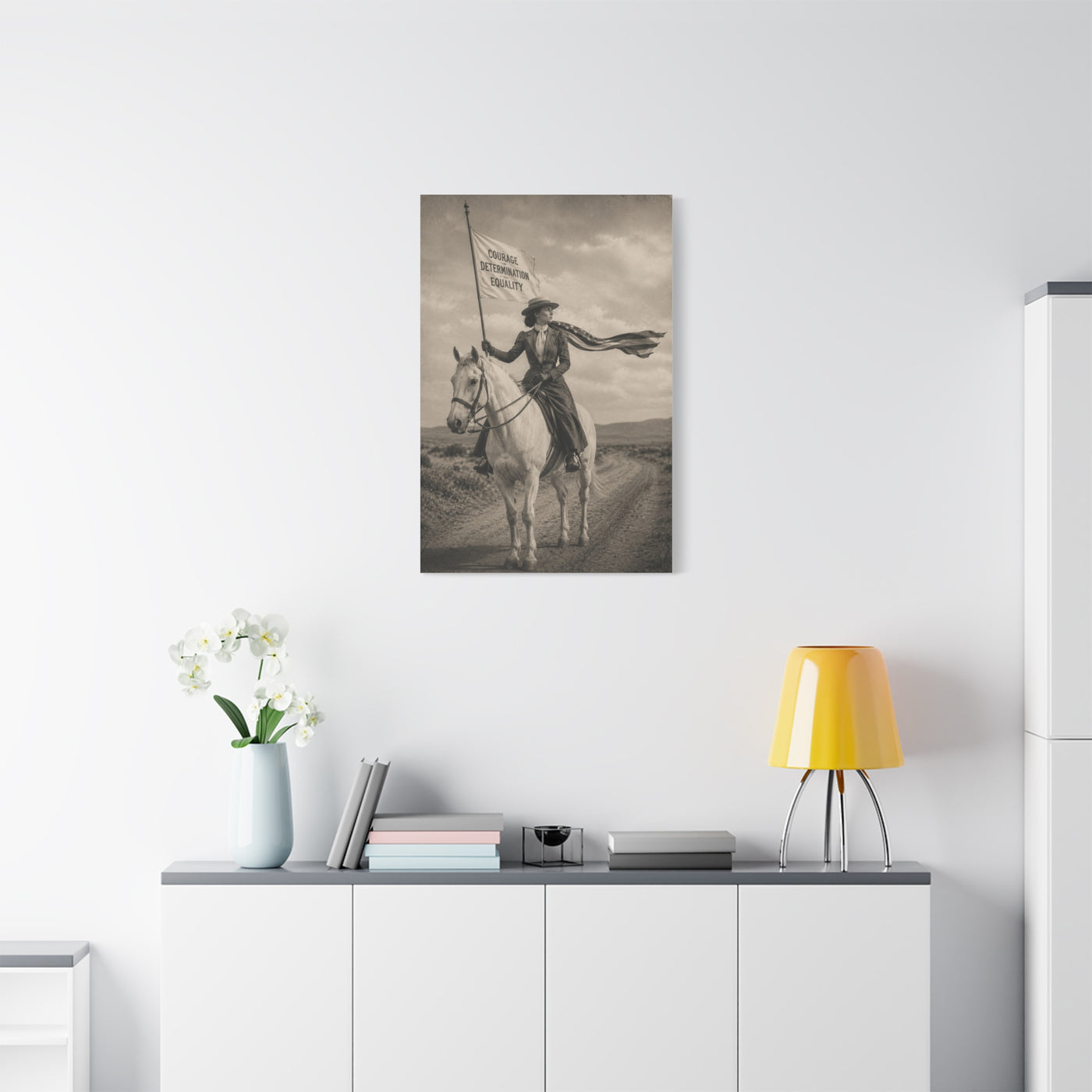Frontier Equality Rider Portrait Scene Wall Art & Canvas Print