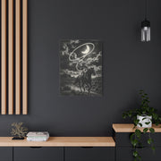 Moon Lasso Cowgirl Night Scene Wall Art & Canvas Print