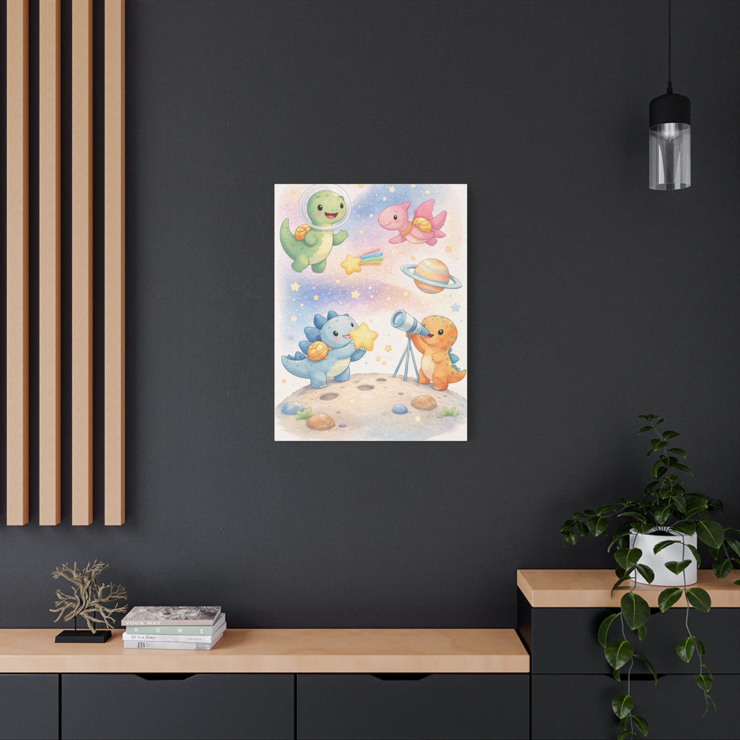 Cosmic Dinosaur Adventure Wall Art & Canvas Print