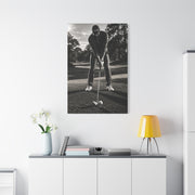 Black and White Golf Grip Portrait Wall Art & Canvas Print