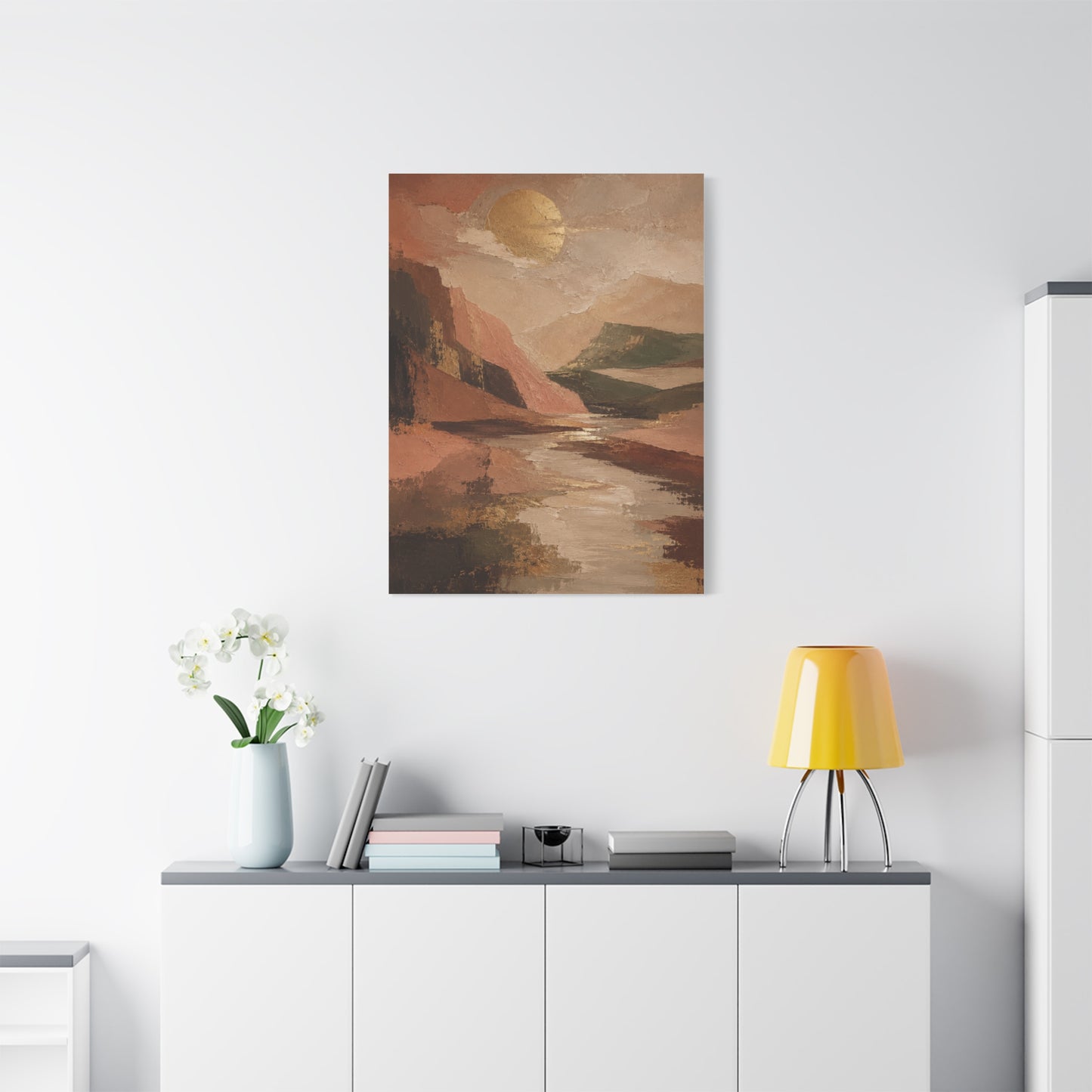 Abstract Earth Landscape Gold Horizon Wall Art & Canvas Print