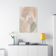 Soft Contour Feminine Portrait Wall Art & Canvas Print