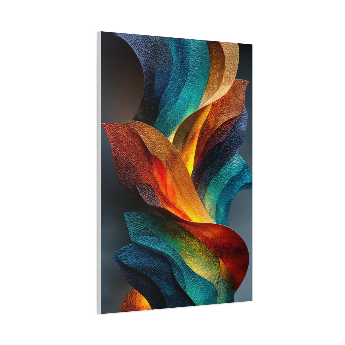 Textured Abstract Lava-Flow Ribbons Wall Art & Canvas Print