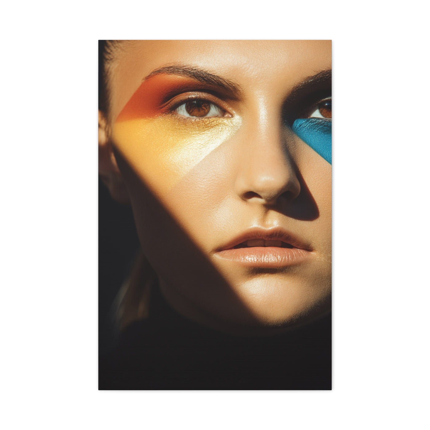 Modern Color Geometry Portrait Wall Art & Canvas Print