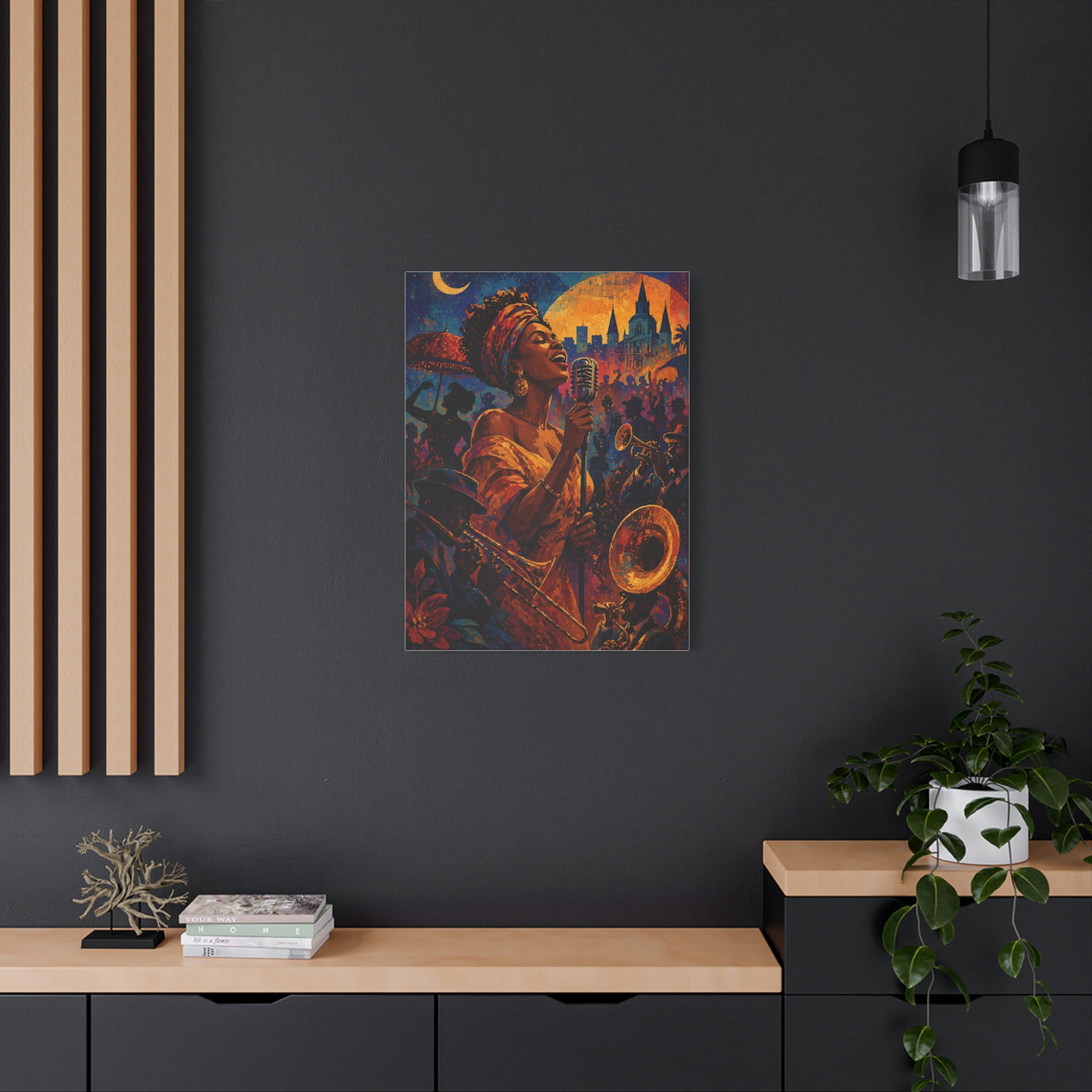 Jazz Festival Vocalist Celebration Wall Art & Canvas Print