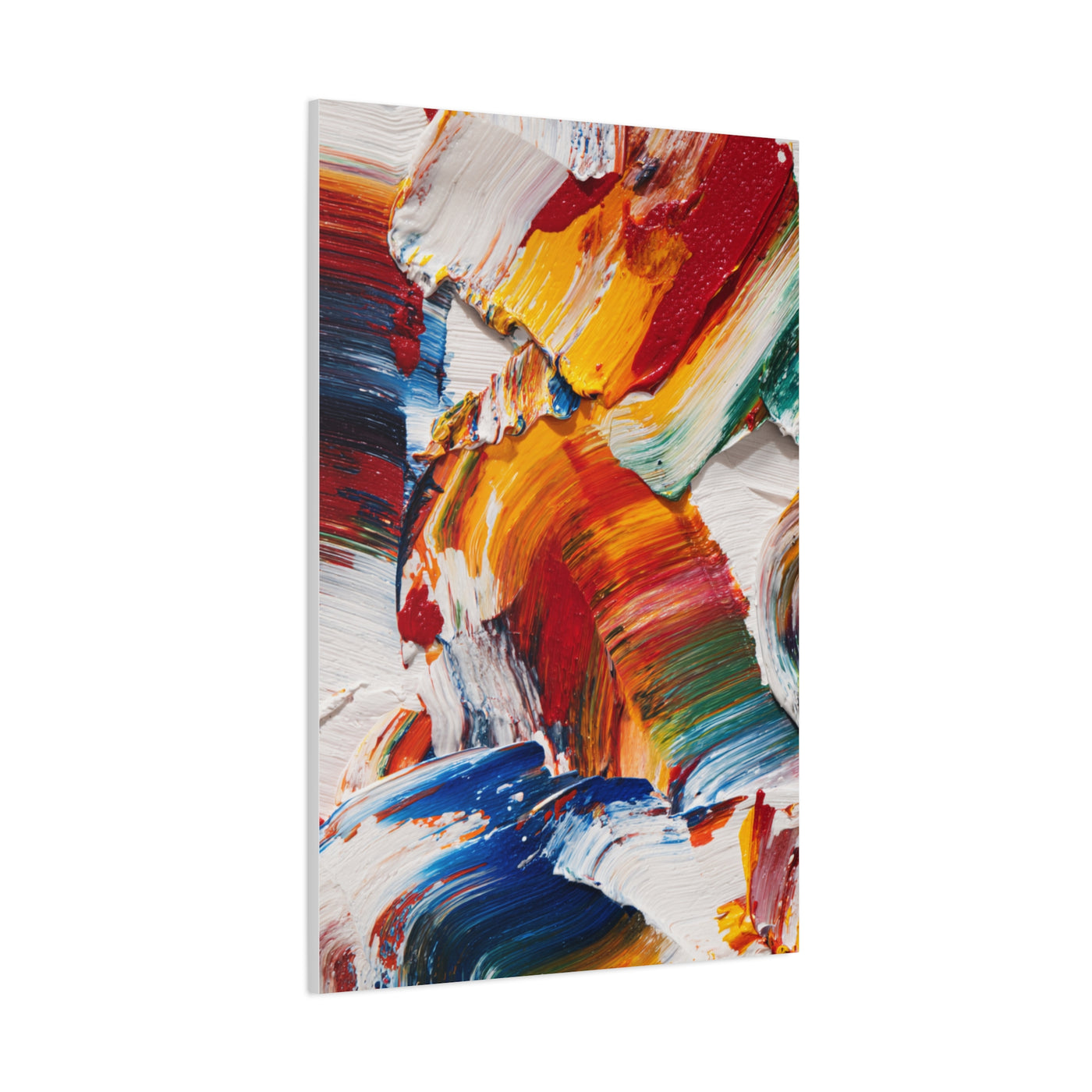 Bold Multicolor Abstract Brushstroke Wall Art & Canvas Print