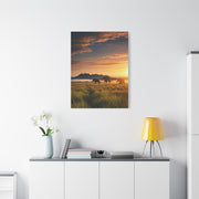 Golden Savanna Elephant Journey Wall Art & Canvas Prints