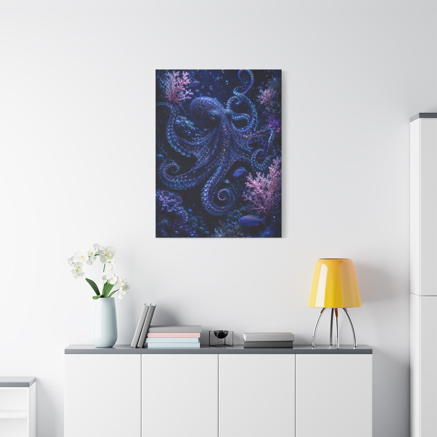 Deep Ocean Octopus Fantasy Tropical Wall Art & Canvas Print