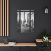 Executive Skyline Through Glass Wall Art & Canvas Print