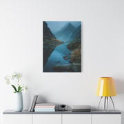 Misty Mountain Reflection Wall Art & Canvas Print