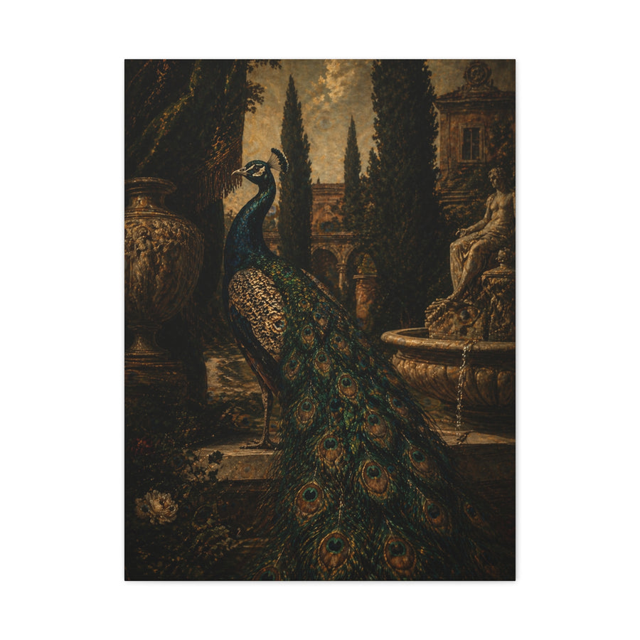 Renaissance Garden Peacock Wall Art & Canvas Print