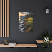 Cliffside Ocean Golf Green Wall Art & Canvas Print