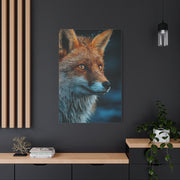 Rain-Soaked Fox Twilight Portrait Wall Art & Canvas Print