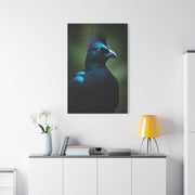 Midnight Crested Starling Portrait Wall Art & Canvas Prints