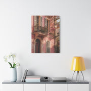 Romantic European Pink Facade Wall Art & Canvas Print