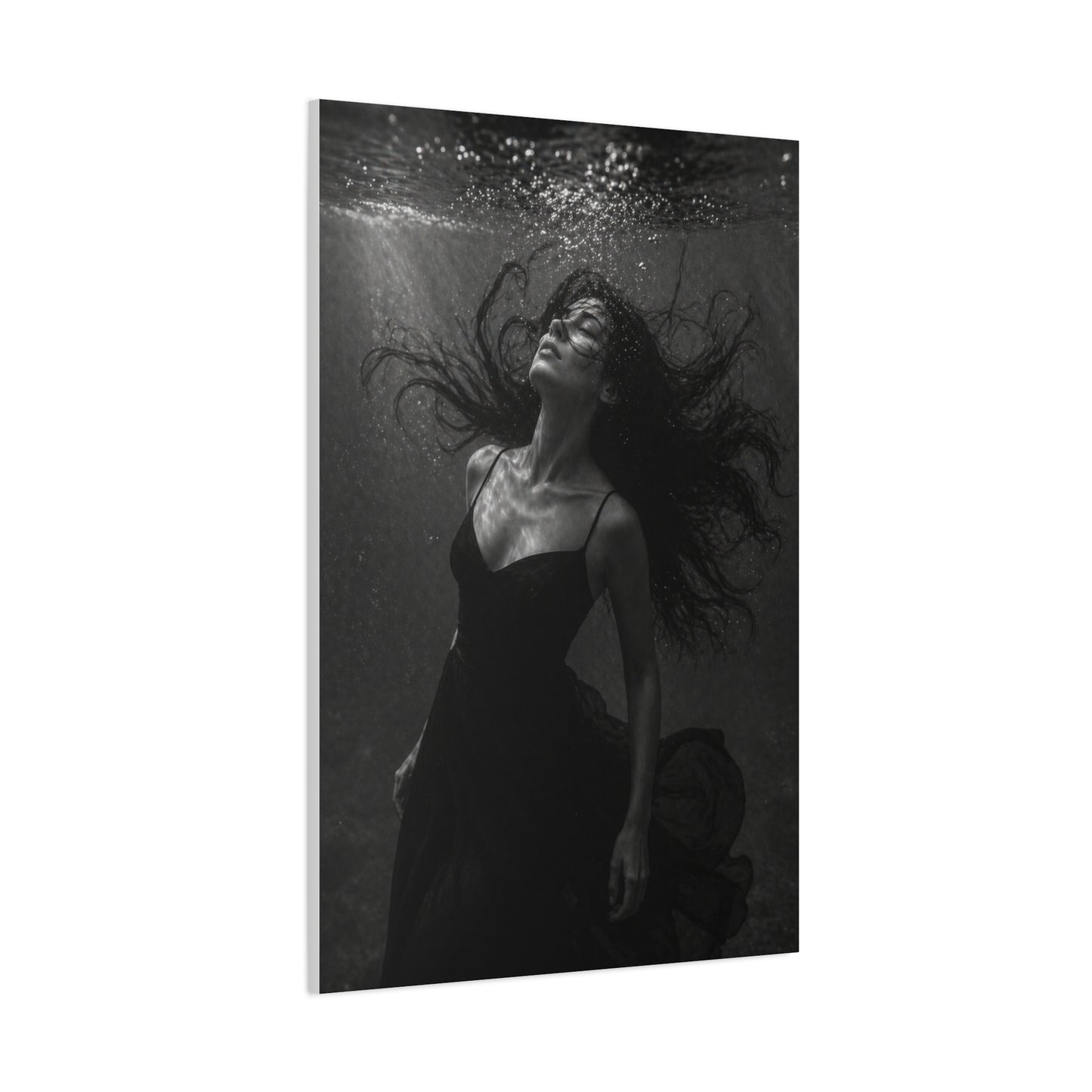 Submerged Black and White Portrait Wall Art & Canvas Print