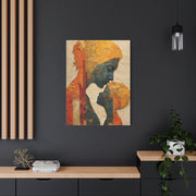Mother and Child Textured Silhouette Wall Art & Canvas Print