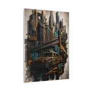 NYC Bridge Urban Collage Street Wall Art & Canvas Print