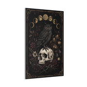 Gothic Occult Owl Skull Composition Wall Art & Canvas Print